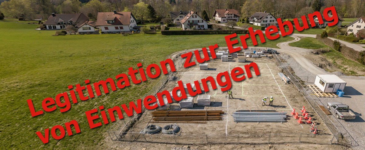 Legitimation zur Erhebung von Einwendungen