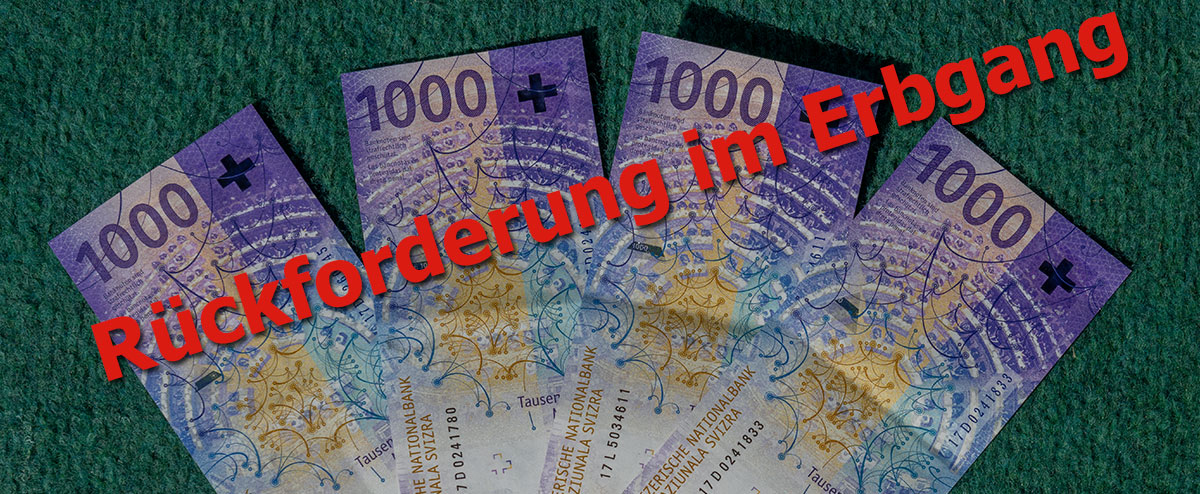 Rückforderung im Erbgang